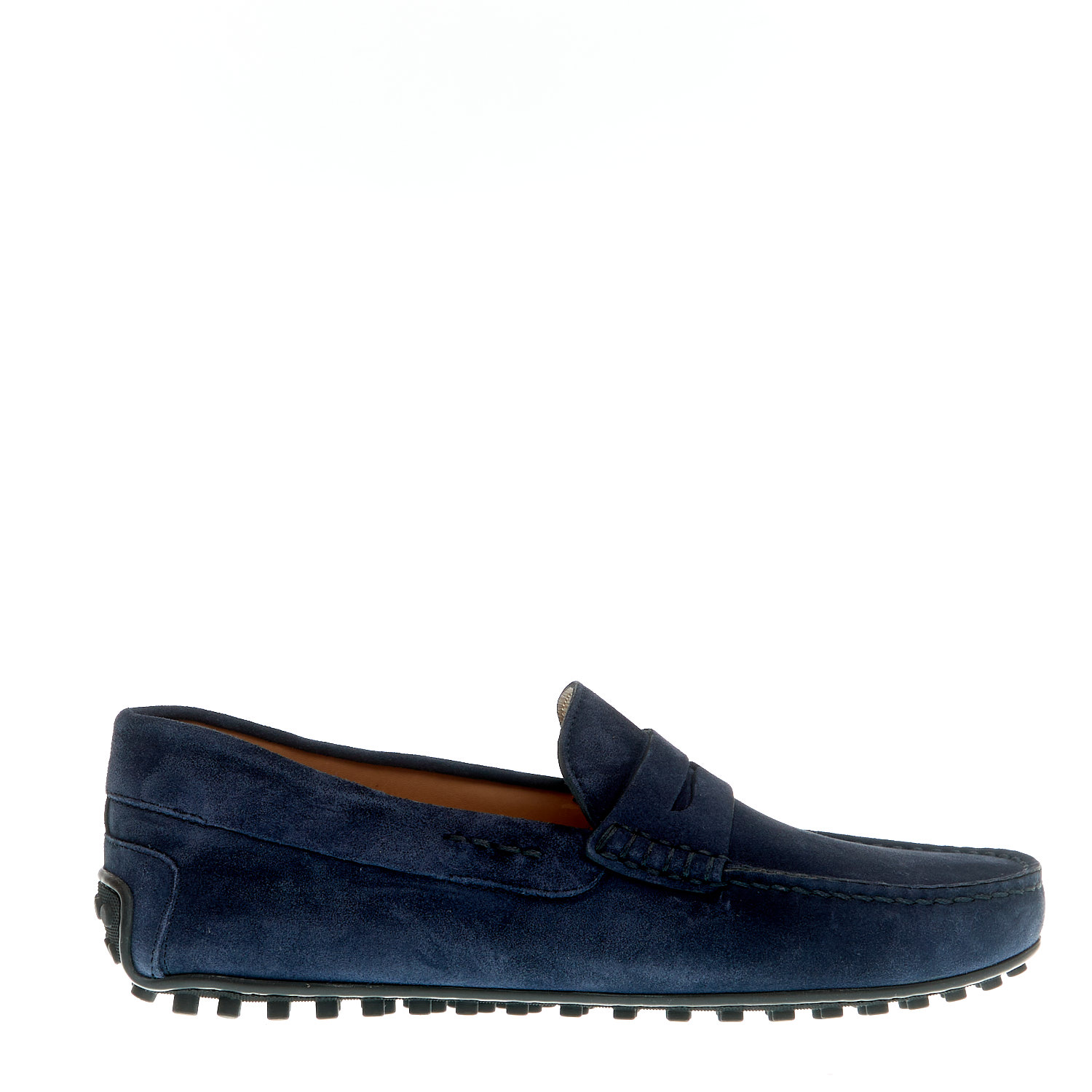 Sorelle Perego mocassino driver camoscio blu